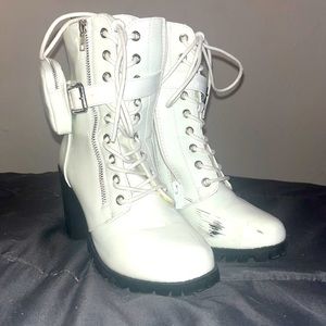 Women’s white boot heels